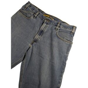 Vintage Silver Tab Baggy Jeans Y2K Mens Fits 34x27 Light Wash Denim Levi Strauss